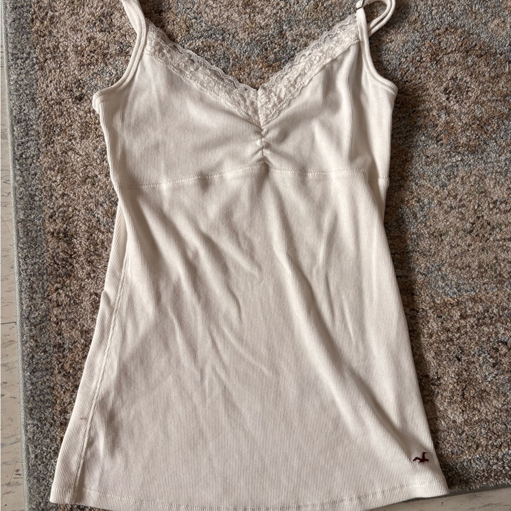 Hollister Cream Ribbed Camisole